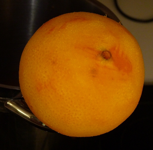 Eine 'rasierte' Orange.